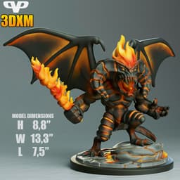 Lotr Balrog Chibi STL for 3D Printing ChibiSTL 3DXM 3d model