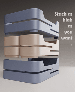 Stack, Organize, Store & Smile (Stackable boxes) 3d model