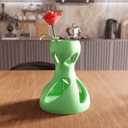 Organic Hourglass Cutout Vase 3d model