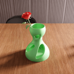 Organic Hourglass Cutout Vase 3d model