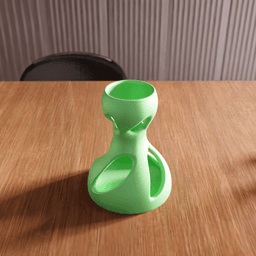 Organic Hourglass Cutout Vase 3d model