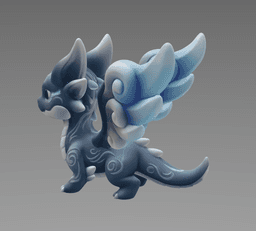 Mystic Wind Dragon STL File 3D Printable 3d model