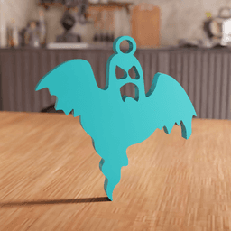 Spooky Ghost Silhouette Halloween Ornament 3d model