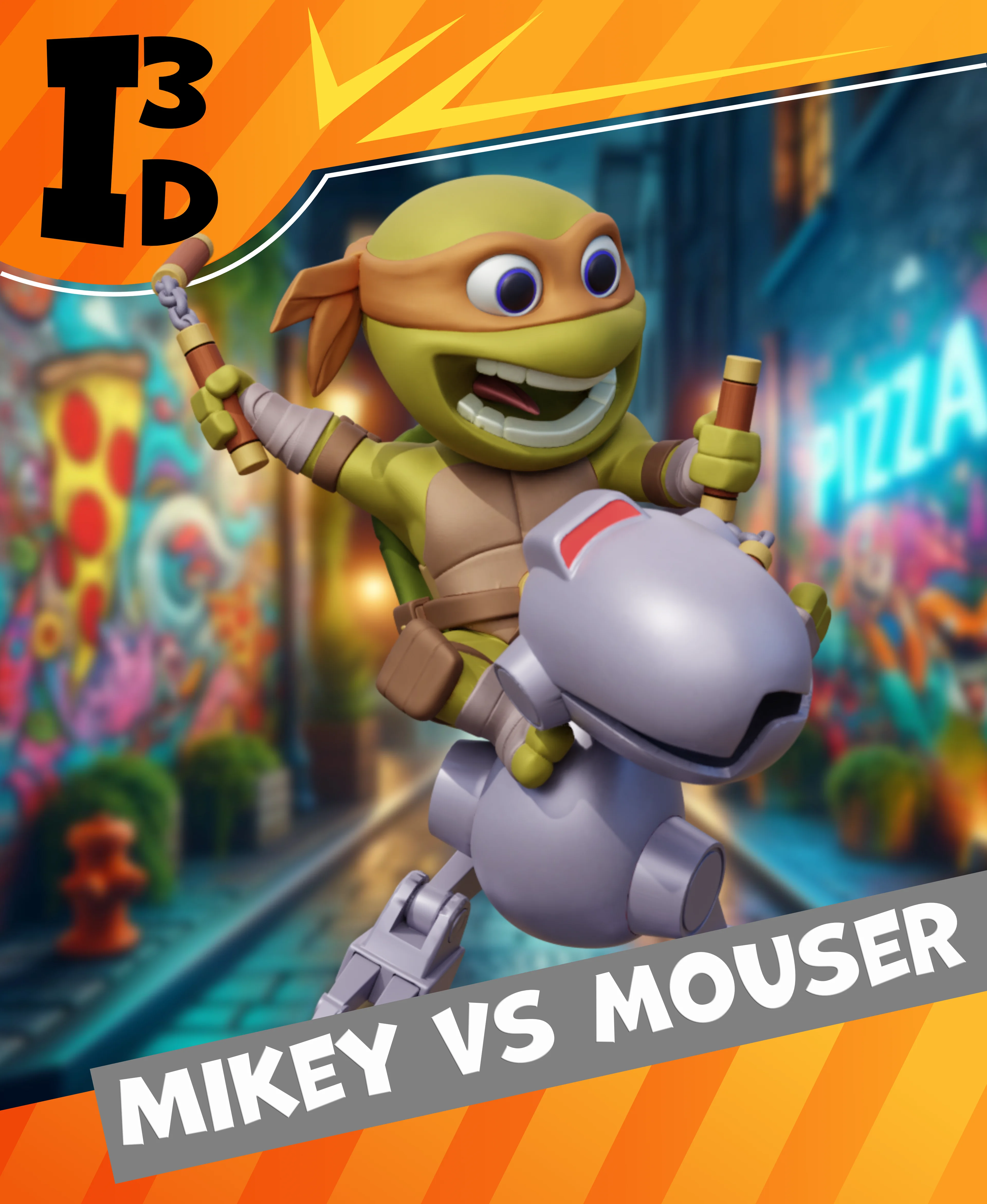 Chibi Mikey Mouser Rider 3d model