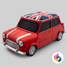 Foldable Mini Cooper Union jack 3d model