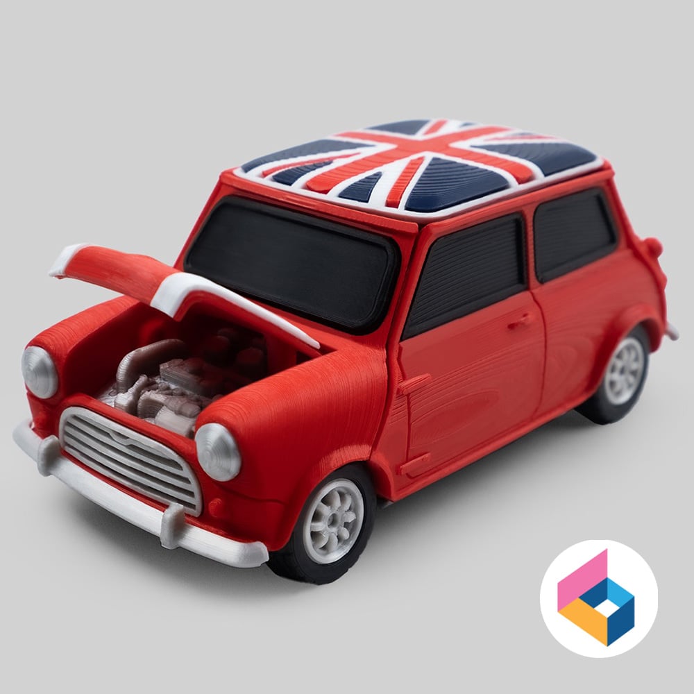 Foldable Mini Cooper Union jack 3d model