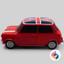 Foldable Mini Cooper Union jack 3d model