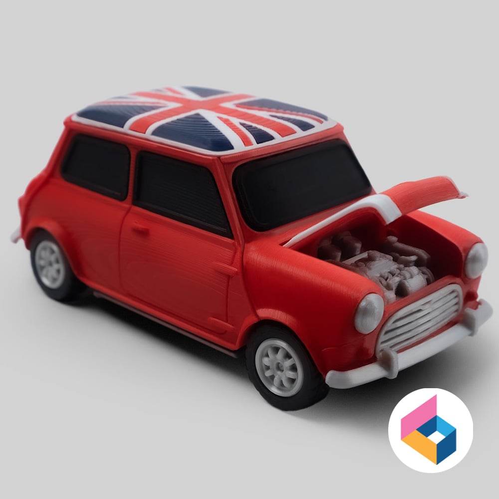 Foldable Mini Cooper Union jack 3d model