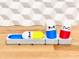 Kawaii Pill Box (cute faces to your storage) 3d model