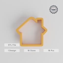 House Shape Cutter Set, 18 Sizes, Perfect for Cookies, Fondant, Clay, Home & Building Design PRODUCT_1444 3d model