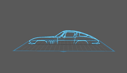 Chevrolet - Corvette Stringray Wall Art 3d model