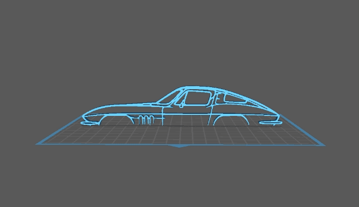 Chevrolet - Corvette Stringray Wall Art 3d model