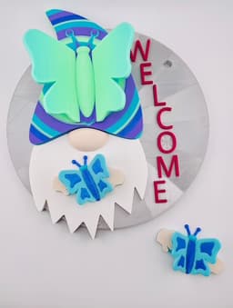 Magnetic Butterfly Hat for Gnome Modular Sign 3d model