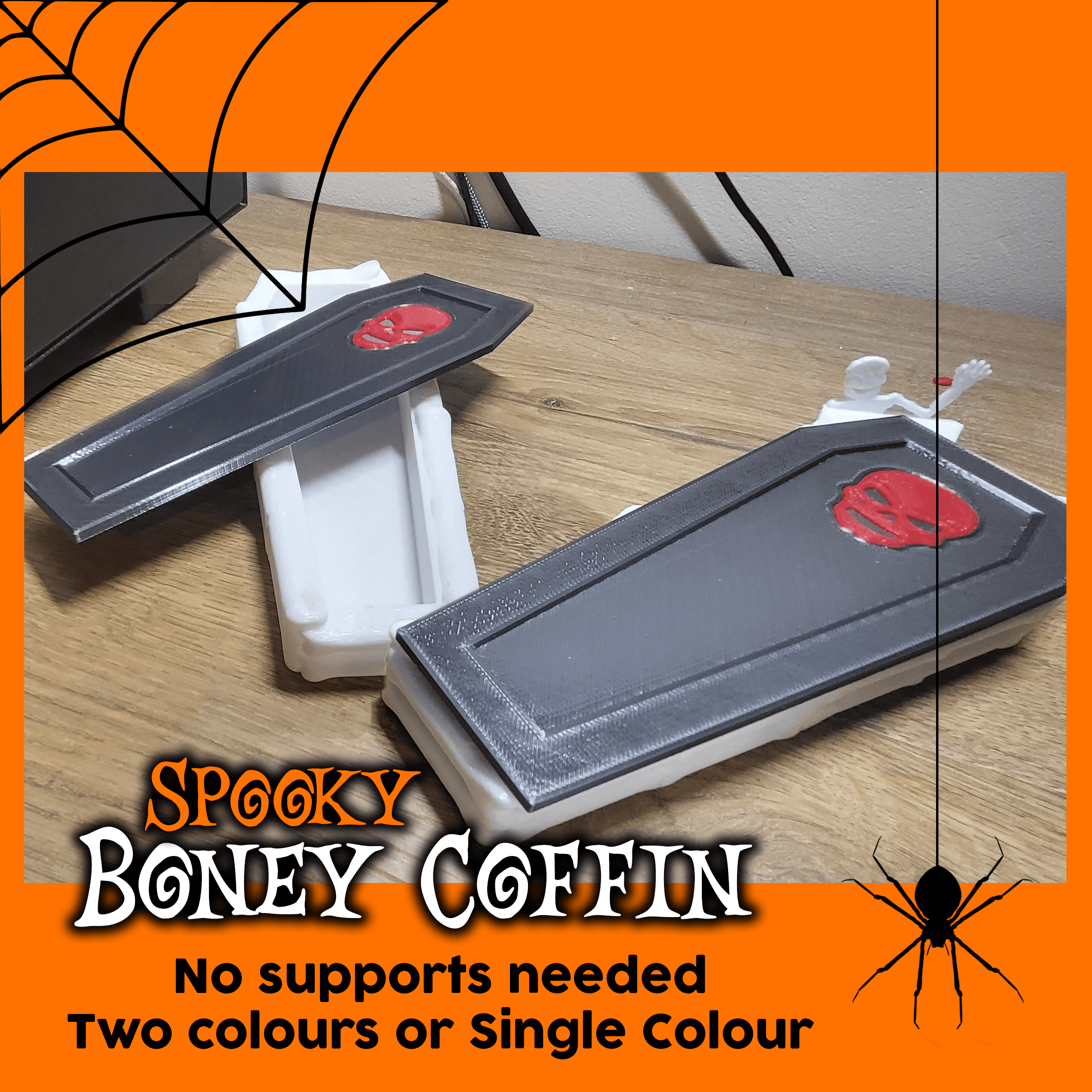 Boney Coffin Caskett (no supports, multicolour or single colour) 3d model