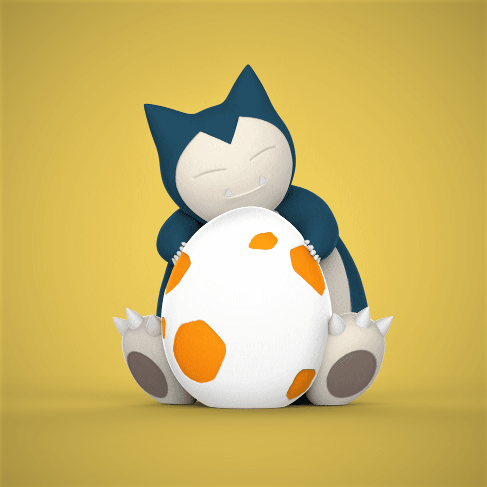Snorlax Pokemon Egg Container-Bank 3d model