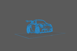 Porsche - 992 GT3 RS Wall Art 3d model