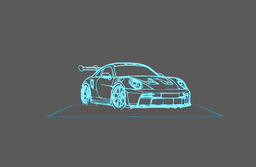 Porsche - 992 GT3 RS Wall Art 3d model