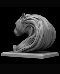 Abstract Lion/Cheetah Head – Modern 3D Print Decor 3d model