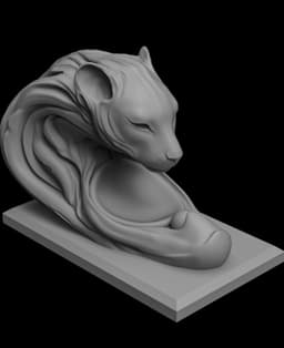 Abstract Lion/Cheetah Head – Modern 3D Print Decor 3d model