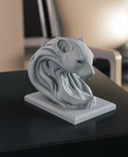 Abstract Lion/Cheetah Head – Modern 3D Print Decor 3d model