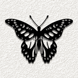 butterfly garden wall art home decor 3d model