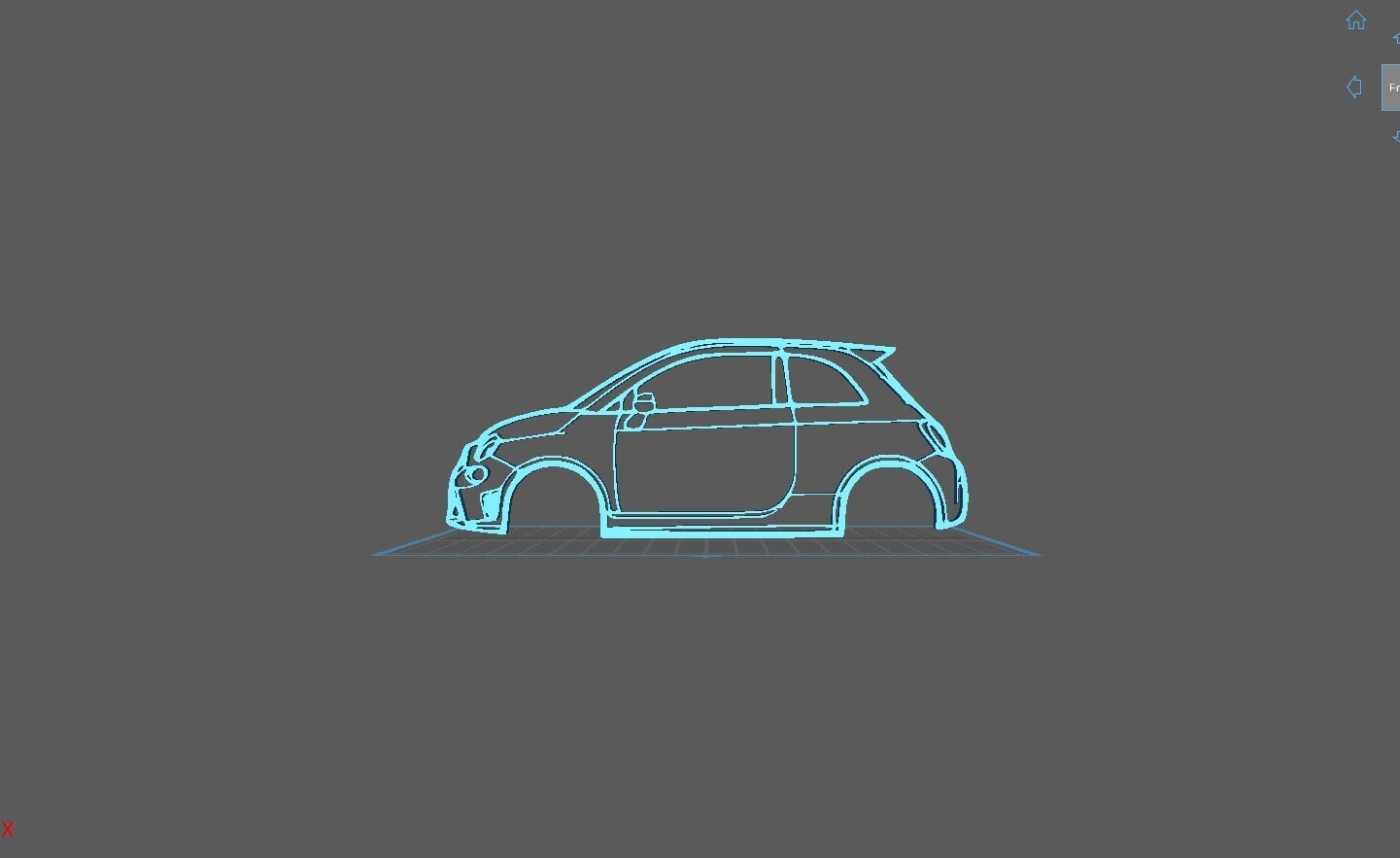 Fiat - Abarth 595 2019 Wall Art 3d model
