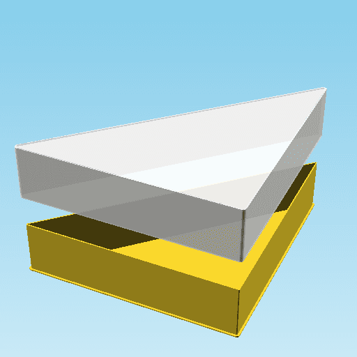 BLACK LOWER RIGHT TRIANGLE, nestable box (v1) 3d model