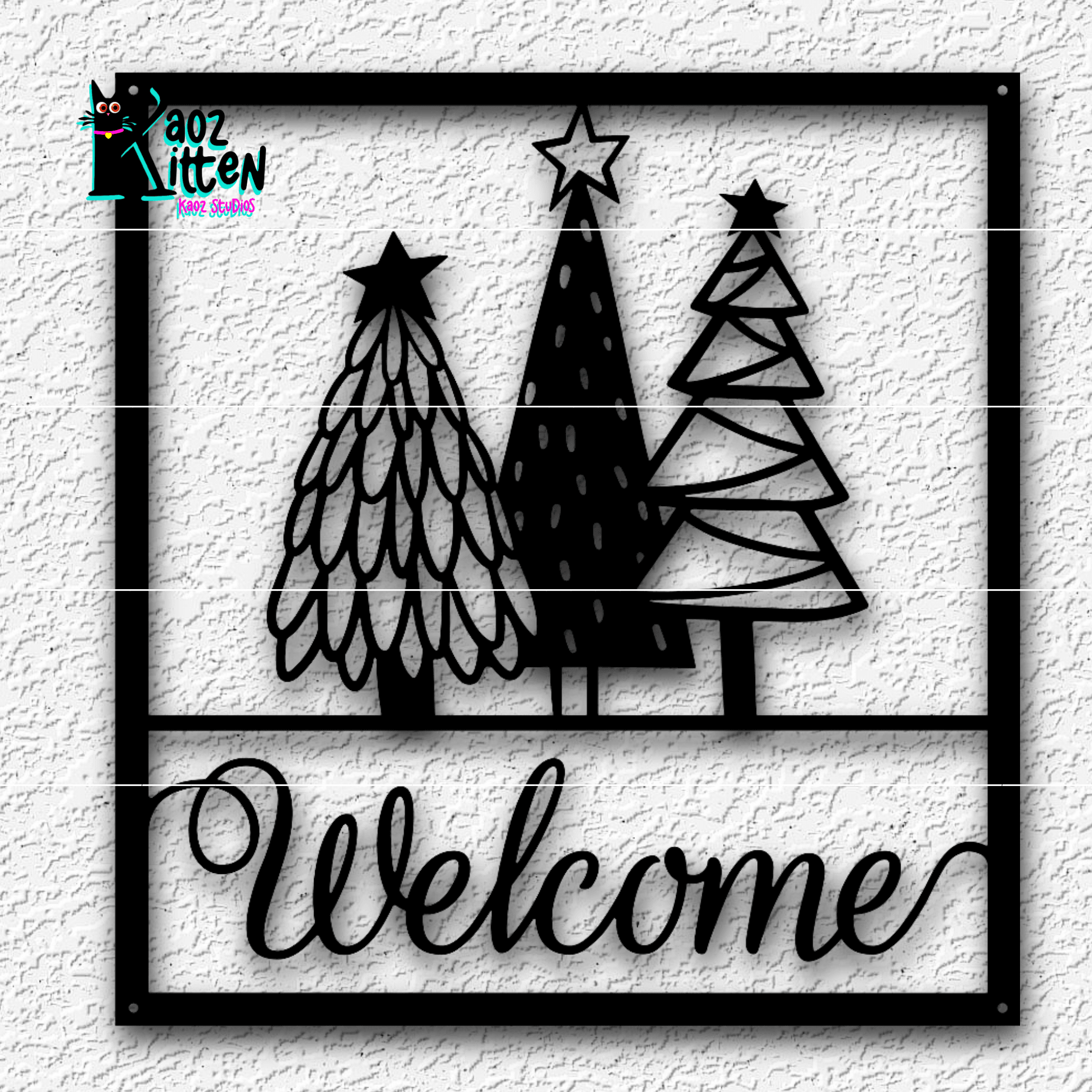 Christmas Tree welcome sign 3d model