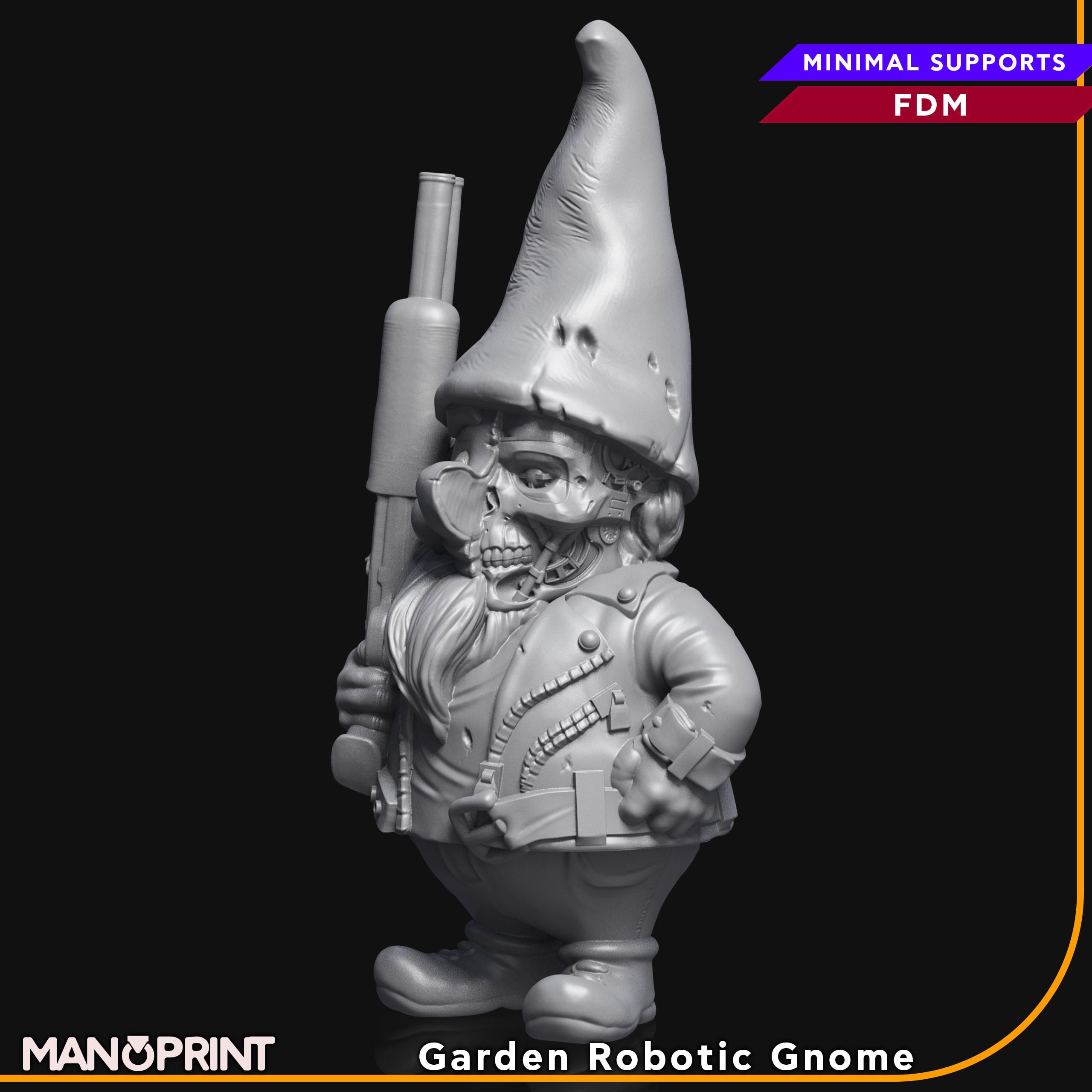 Robotic Gnome for your Garden 3d model