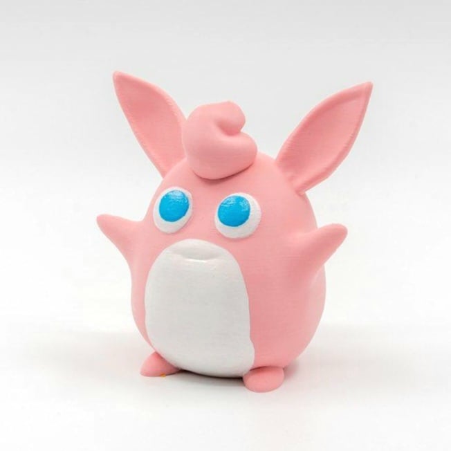 Adorable Wigglytuff Pokemon Fan Art Sculpture 3d model