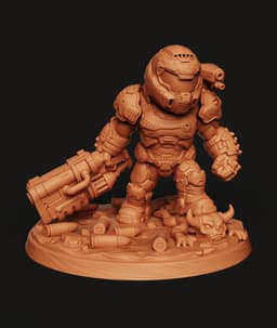 Chibi Doom Slayer STL | Gaming 3D Print | Demon Diorama 3d model