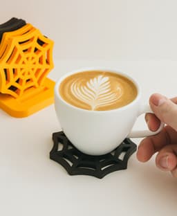 SPIDER WEB COASTER WITH HOLDER (PERFECT FOR HALLOWEEN DECOR) 3d model