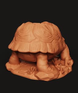 Realistic Tortoise Pot STL | Animal 3D Print | Planter 3d model