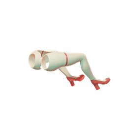 Girl Legs Glasses 3d model