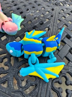 Multi-Color Articulated Tuna Dragon! 3d model