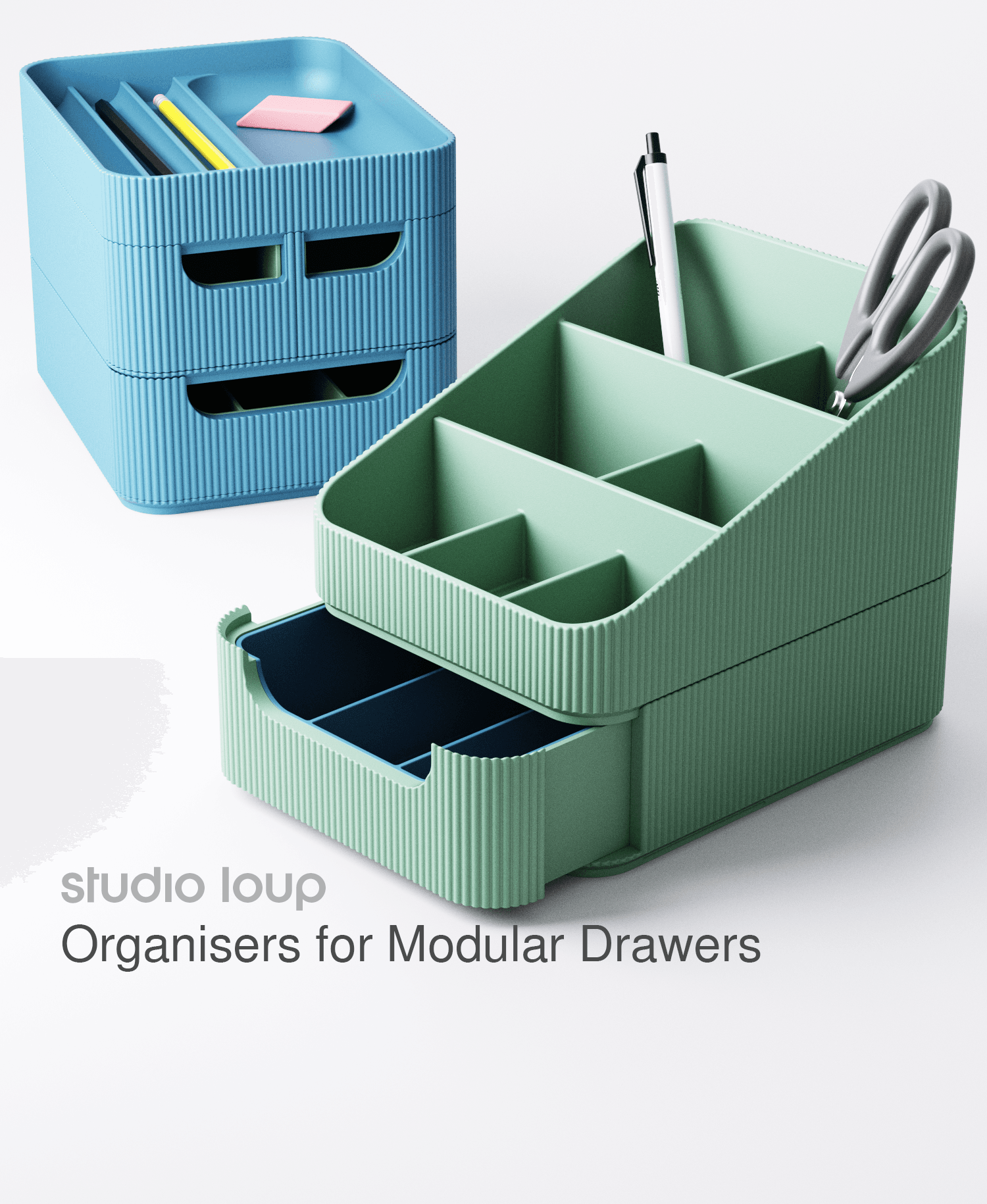 Modular Drawers Organiser Lids 3d model