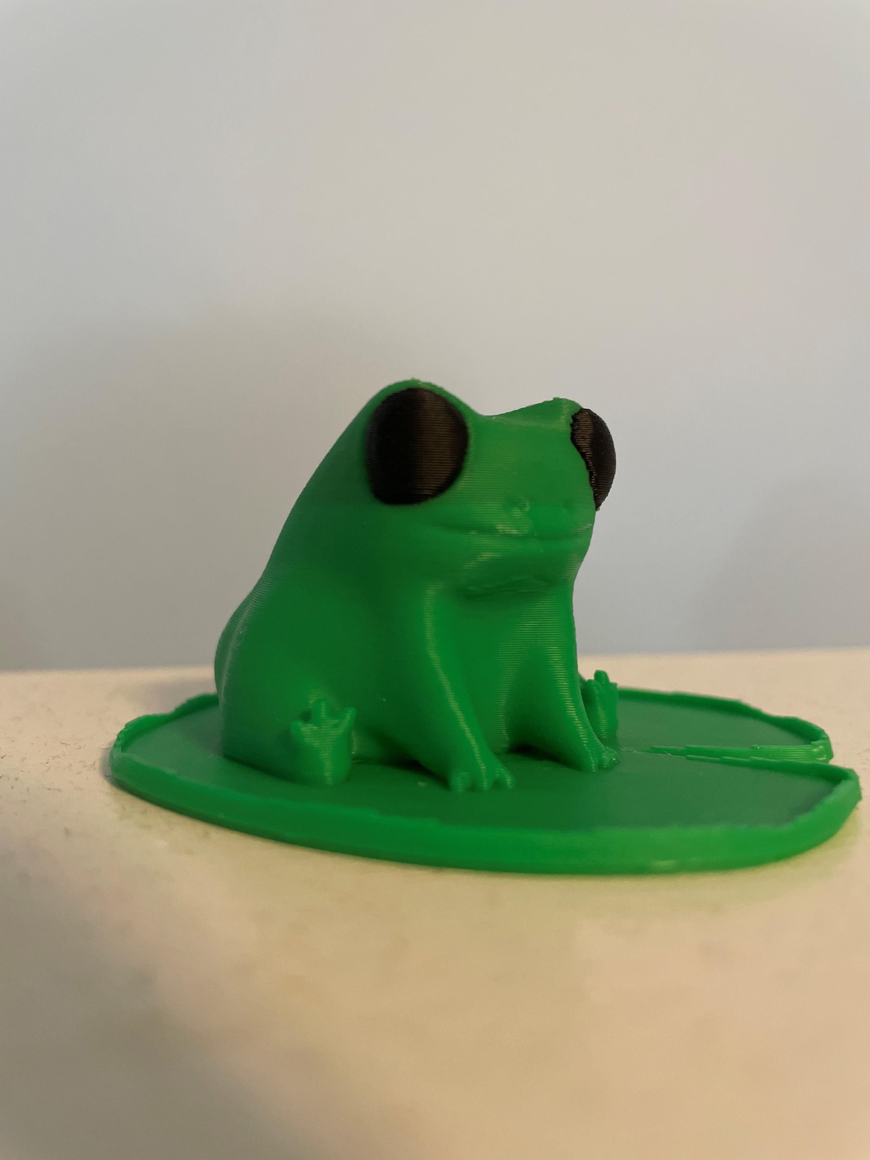 Fred the Frog butt thicc and on a lillypad 3d model
