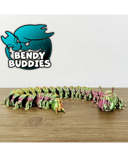 Squiggle Cute Crawler / Centipede Articulated / Print-in-Place Carrion / Worm Insect / Forest Jungle 3d model