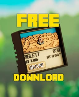 #050 Diglett - Pixel Voxel Art Frame (No support, 3MF included) 3d model