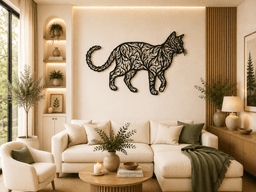 Nature Pattern Cat 2D Wall Art.stl 3d model