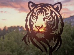 Majestic Tiger Head 2D Wall Art.stl 3d model