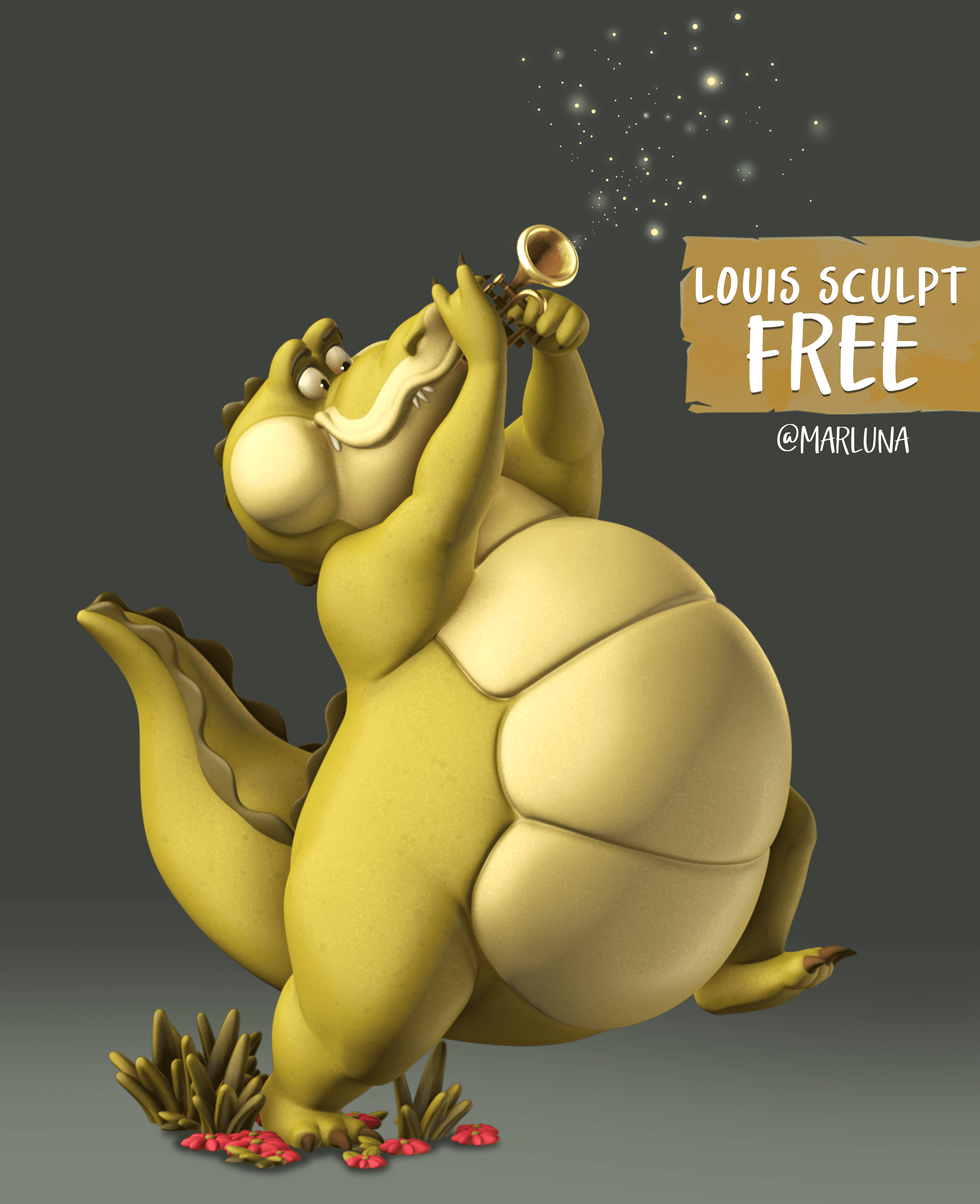 Louis Fan Art 3d model