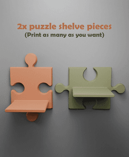 Puzzle Wall Shelf 3d model