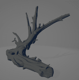 Uralte Sumpfwurzel – Stilisierte Aquarien-Wurzel 3d model