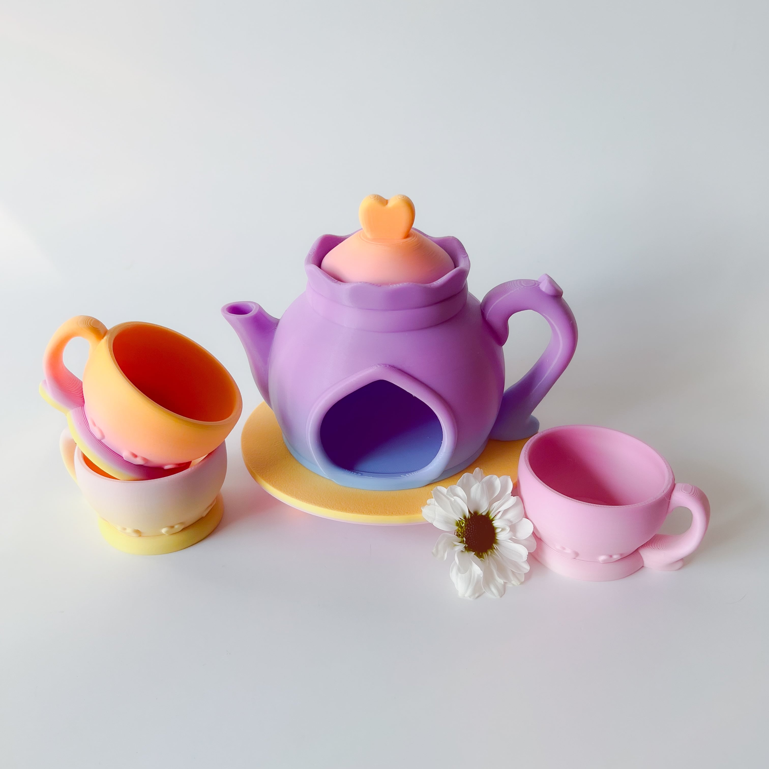 Mouse Flexi and Tea Set 3d model