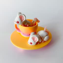 Mouse Flexi and Tea Set 3d model