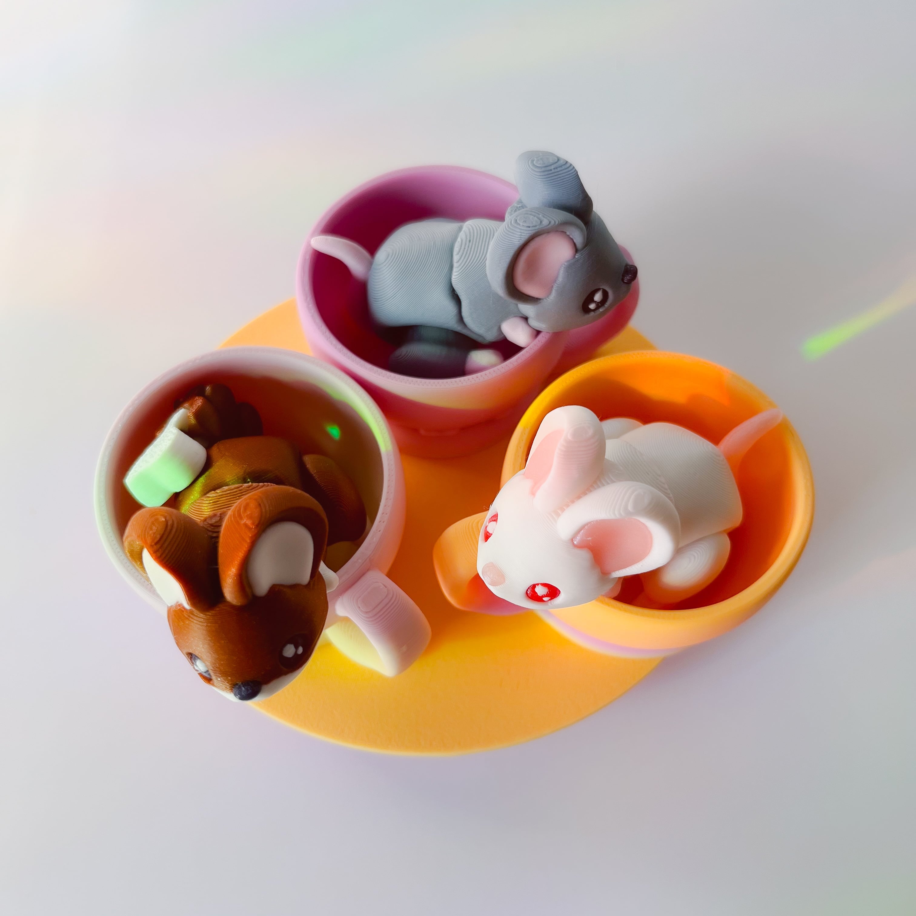 Mouse Flexi and Tea Set 3d model