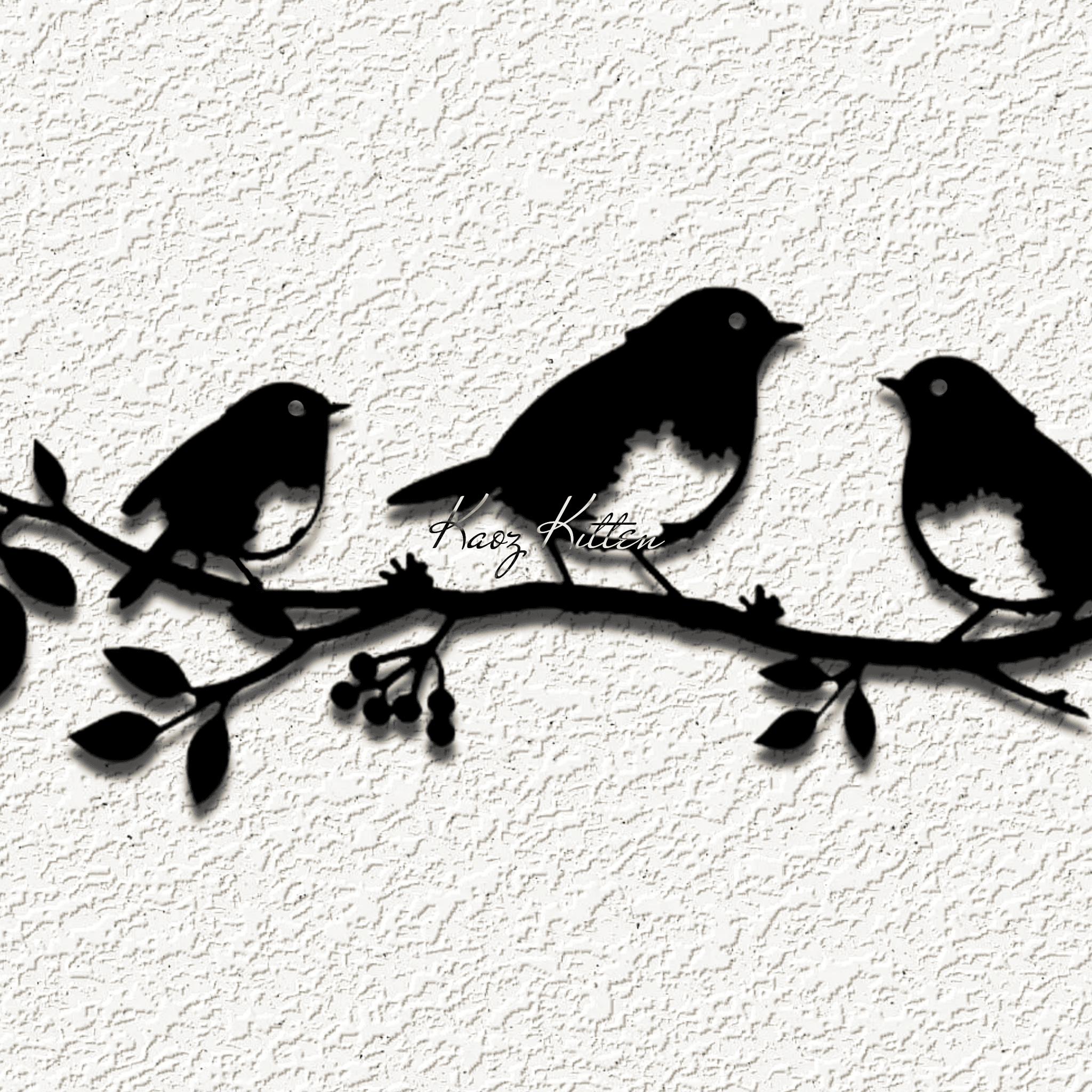 3 robin birds a WALL ART HOME DECOR 3d model