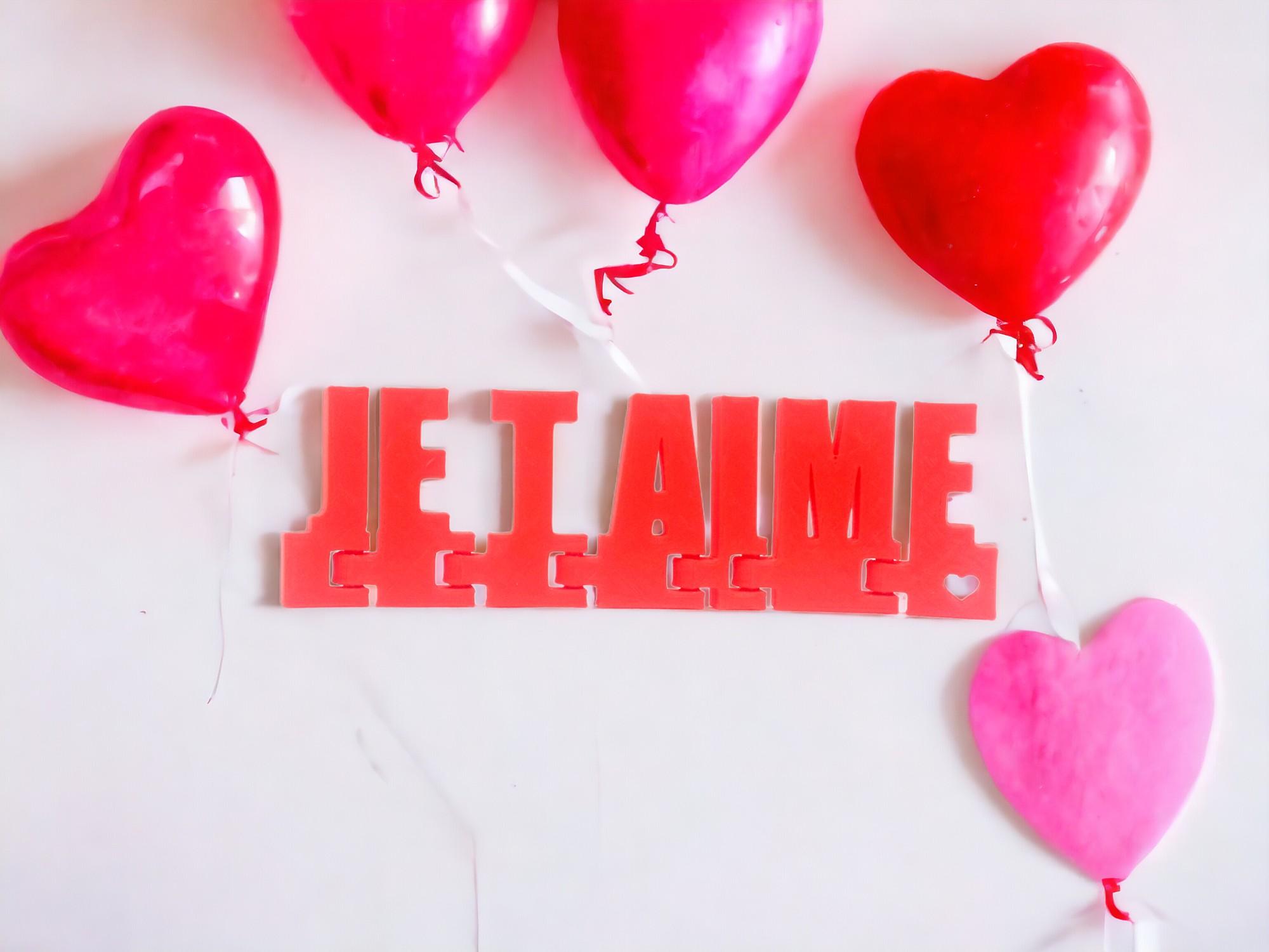 Lettres Articulées "Je t'aime" en 3D – Message d'Amour Personnalisé 3d model