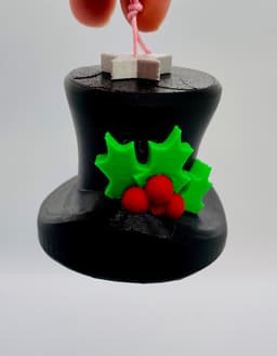Christmas Top Hat Ornament 3d model